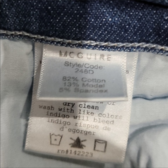 Mcguire Ibiza High Rise Crop Camo Jeans Size 27 - Picture 7 of 8